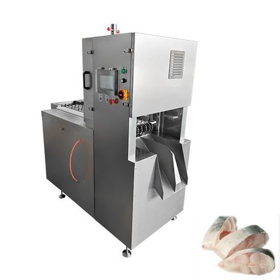 8PCS Blade Automatic Meat Band Saw Cutter e Macchina per il taglio di pesce surgelato con pannello di controllo touch