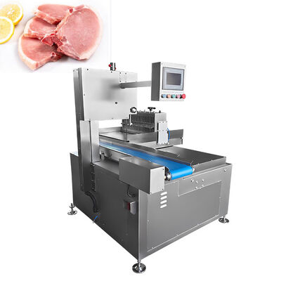 Industiral Single-Cut Meat Band Saw Machine with Conveyor Belt Outlet for Meat Processing Companies and Butchers