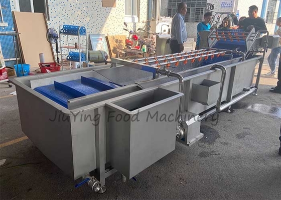 Tipo lavatrice di verdure 1.5T/H della bolla di aria della frutta con la spruzzatura del Nozzels